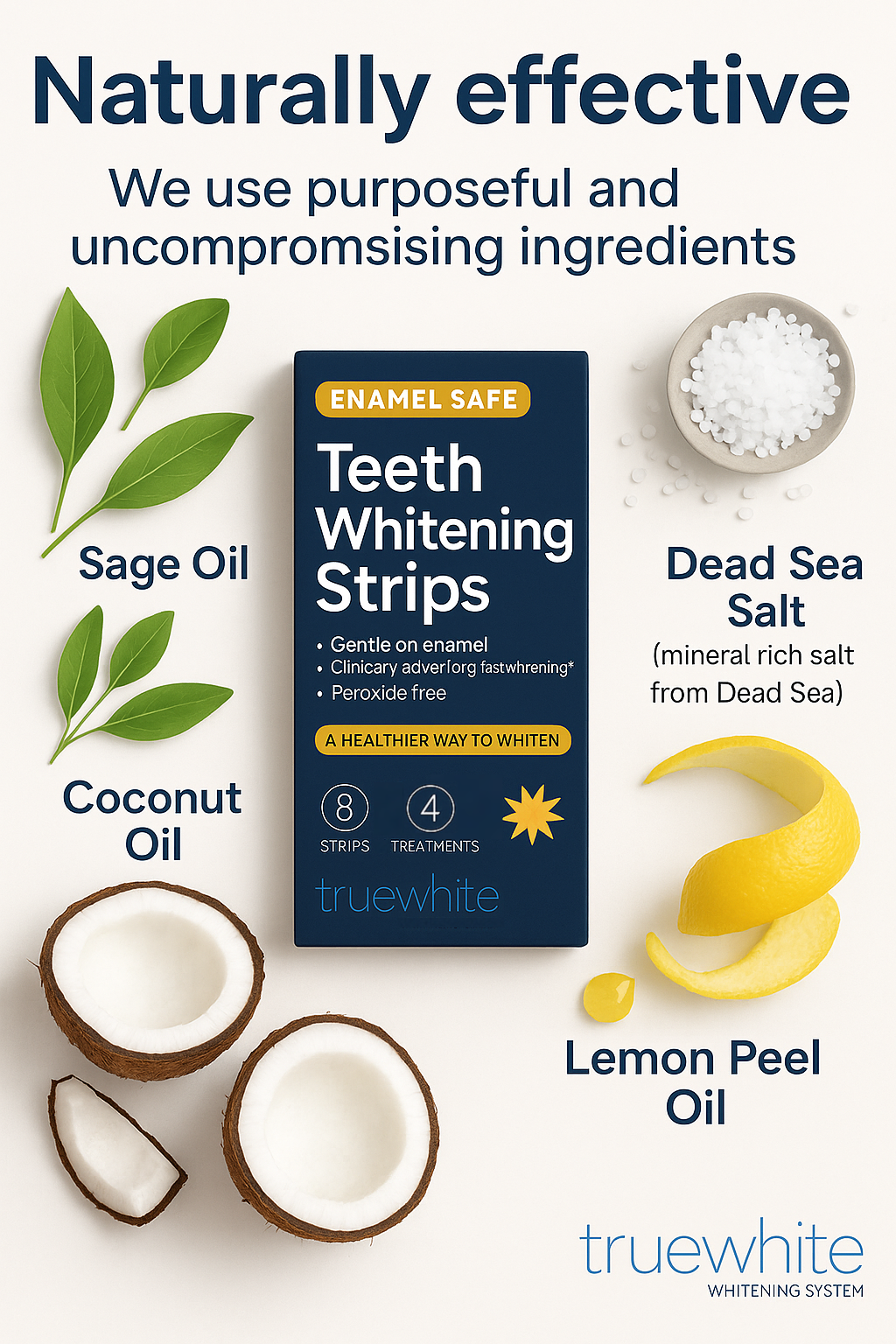 truewhite Enamel Safe Teeth Whitening Strips - 4 Treatments